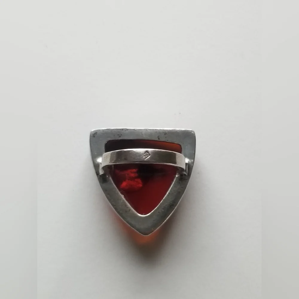 Rare Baltic Amber Modernist Ring - Picture 3 of 7